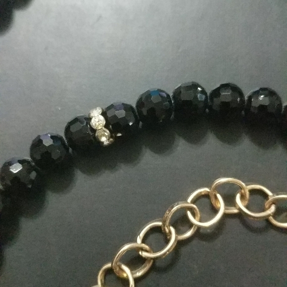 Gold Tone Black Faceted Crystal Waist Belly Chain Statement Belt main image 4